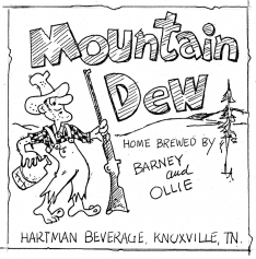 Original Mountain Dew Label by John Brichetto